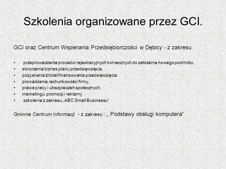 Gminne Centrum Informacji w Żyrakowie ppt pobierz